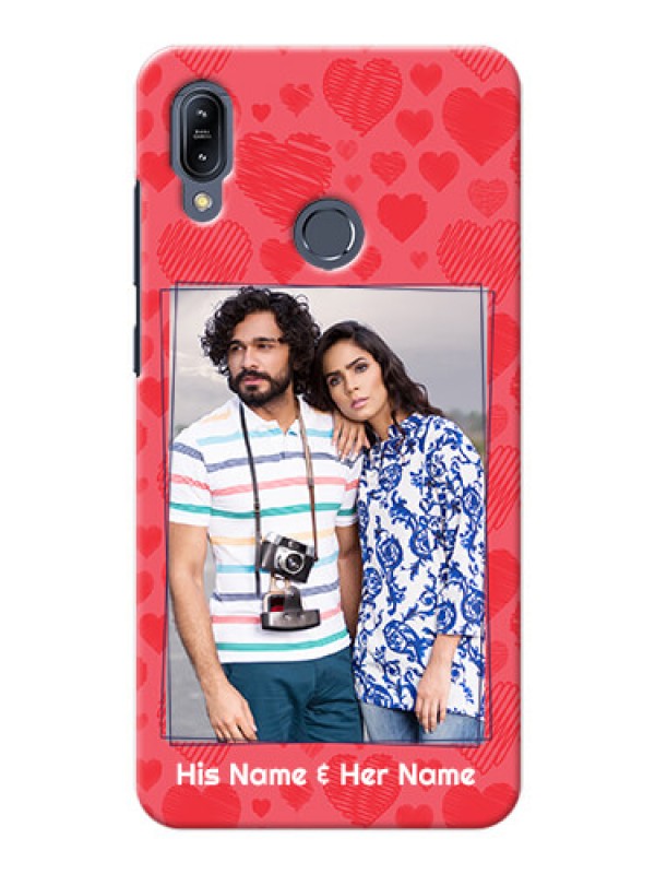 Custom Asus Zenfone Max M2 Mobile Back Covers: with Red Heart Symbols Design