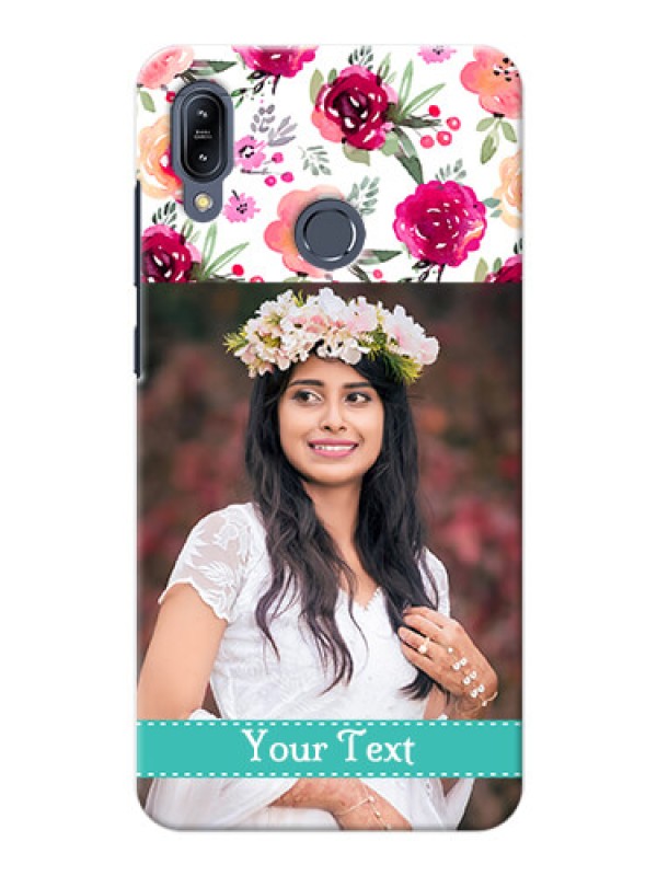 Custom Asus Zenfone Max M2 Personalized Mobile Cases: Watercolor Floral Design