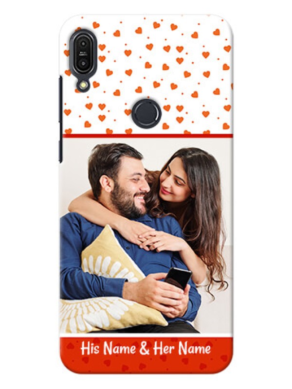 Custom Asus Zenfone Max Pro M1 Orange Love Symbol Mobile Cover Design