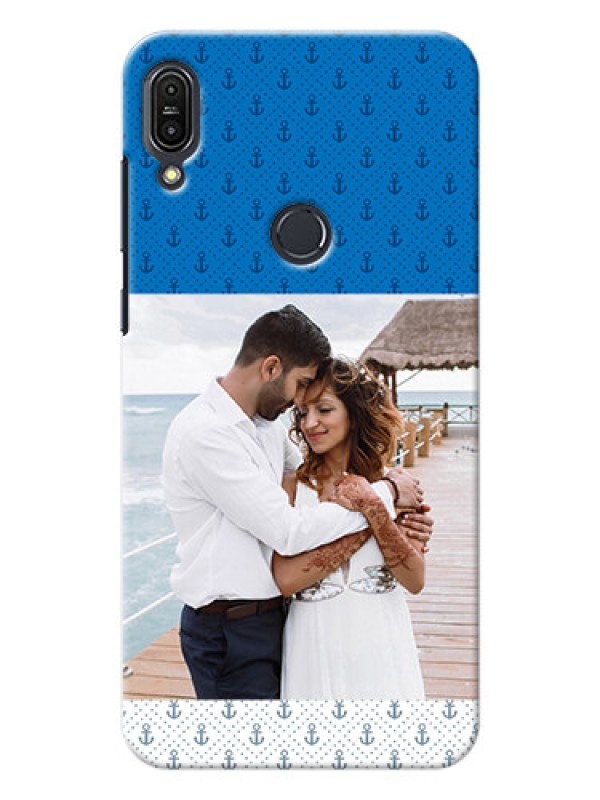 Custom Asus Zenfone Max Pro M1 Blue Anchors Mobile Case Design