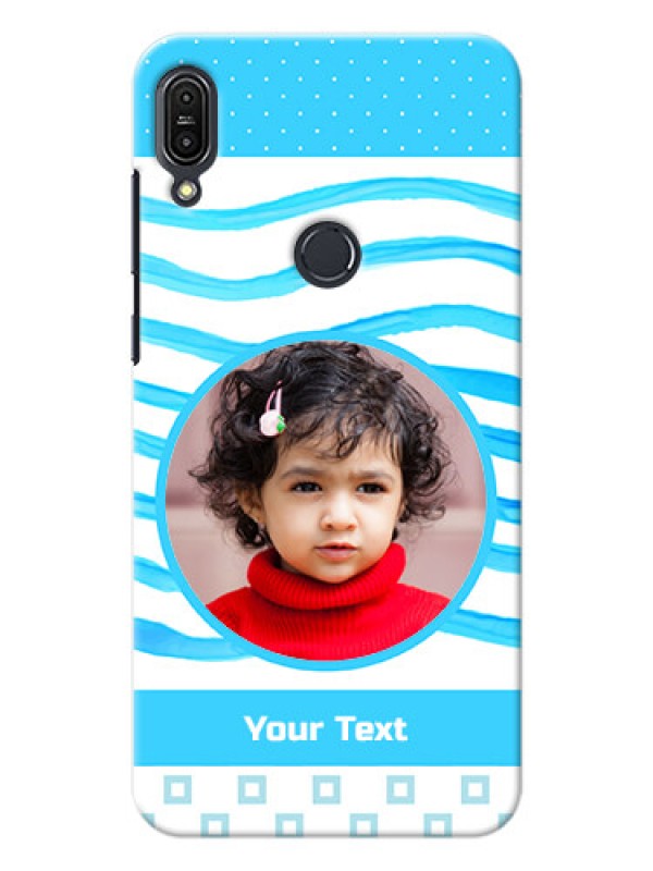 Custom Asus Zenfone Max Pro M1 Simple Blue Design Mobile Case Design