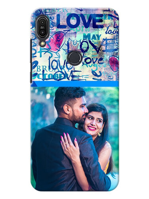 Custom Asus Zenfone Max Pro M1 Colourful Love Patterns Mobile Case Design