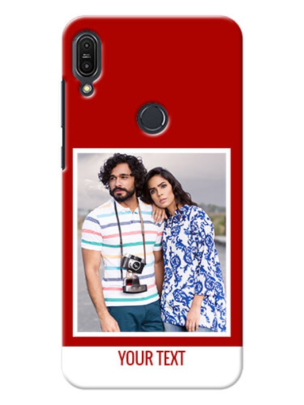 Custom Asus Zenfone Max Pro M1 Simple Red Colour Mobile Cover  Design