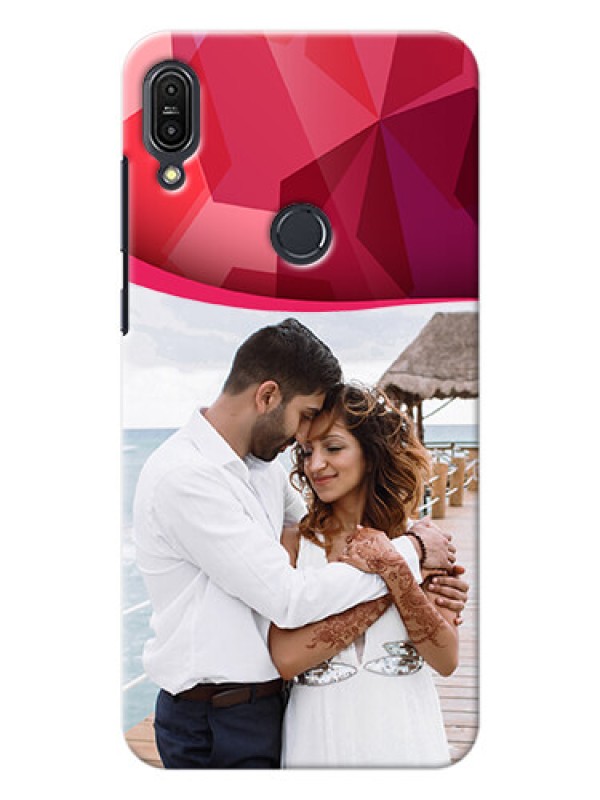 Custom Asus Zenfone Max Pro M1 Red Abstract Mobile Case Design