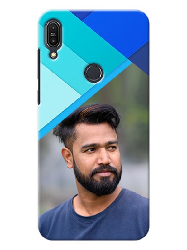 Custom Asus Zenfone Max Pro M1 Blue Abstract Mobile Cover Design