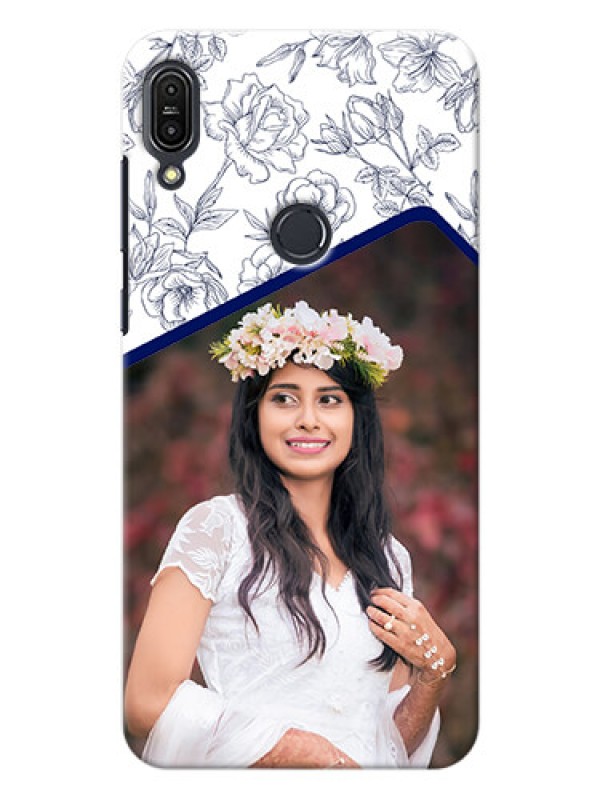 Custom Asus Zenfone Max Pro M1 Floral Design Mobile Cover Design