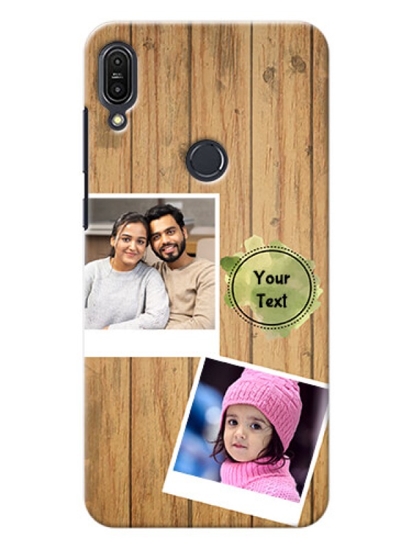 Custom Asus Zenfone Max Pro M1 3 image holder with wooden texture  Design