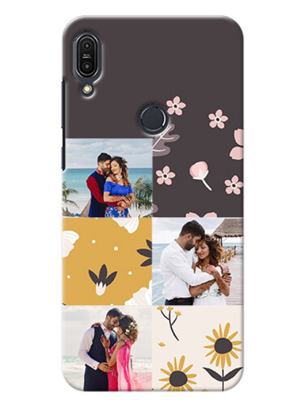 Custom Asus Zenfone Max Pro M1 3 image holder with florals Design