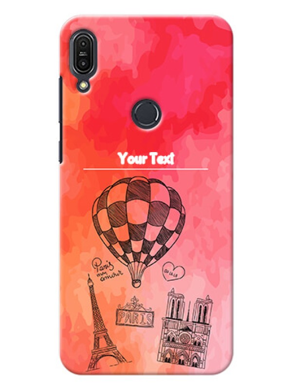 Custom Asus Zenfone Max Pro M1 abstract painting with paris theme Design