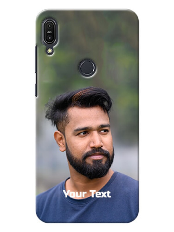 Custom Zenfone Max Pro M1 Mobile Cover: Photo with Text