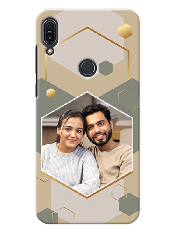 Custom zenfone Max Pro M1 Phone Back Covers: Stylish Hexagon Pattern Design