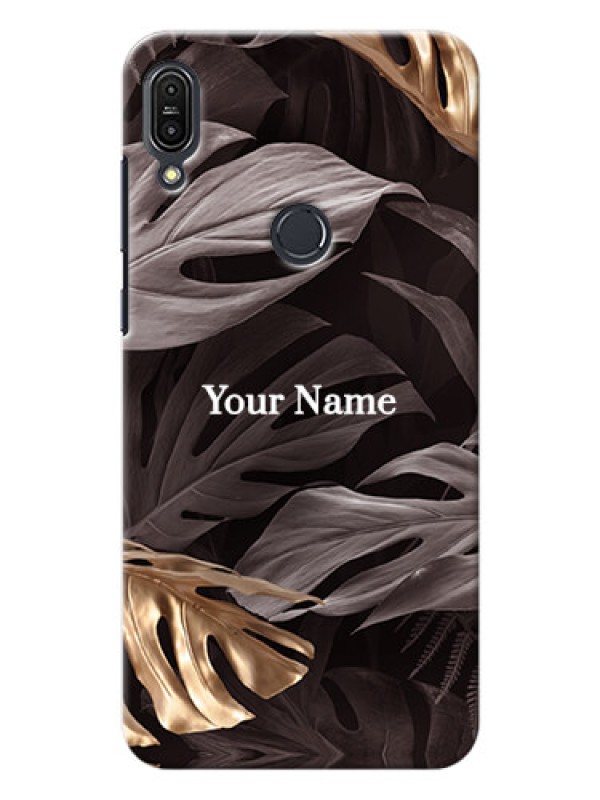 Custom zenfone Max Pro M1 Mobile Back Covers: Wild Leaves digital paint Design