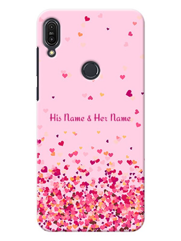 Custom zenfone Max Pro M1 Phone Back Covers: Floating Hearts Design