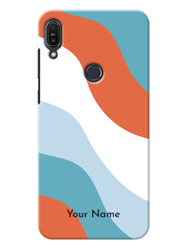 Custom zenfone Max Pro M1 Mobile Back Covers: coloured Waves Design