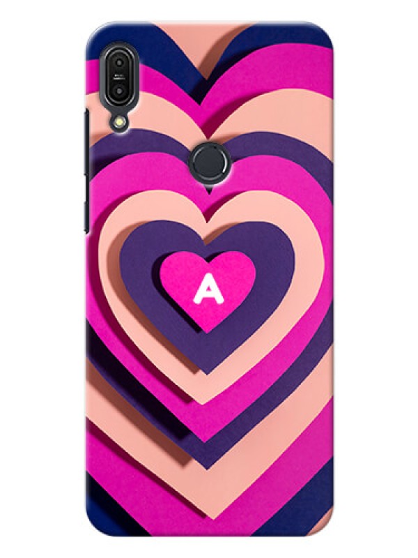 Custom zenfone Max Pro M1 Custom Mobile Case with Cute Heart Pattern Design