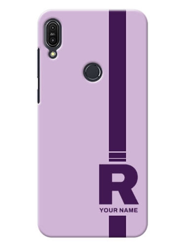 Custom zenfone Max Pro M1 Custom Phone Covers: Simple dual tone stripe with name Design