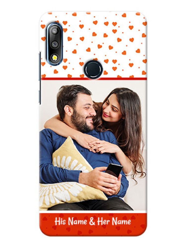 Custom Zenfone Max Pro M2 Phone Back Covers: Orange Love Symbol Design