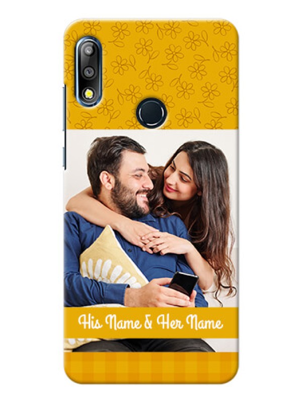 Custom Zenfone Max Pro M2 mobile phone covers: Yellow Floral Design