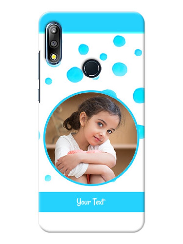 Custom Zenfone Max Pro M2 Custom Phone Covers: Blue Bubbles Pattern Design