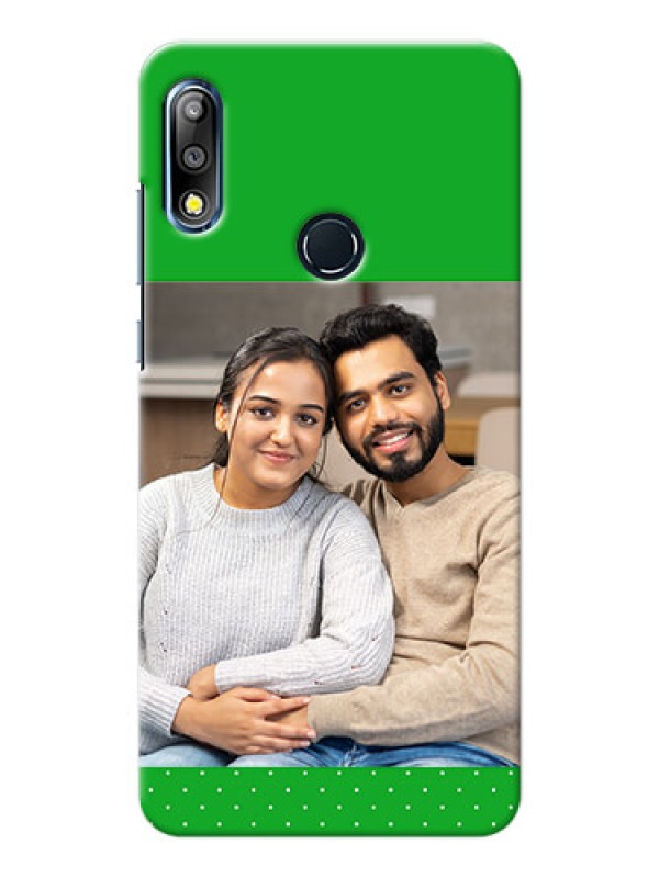 Custom Zenfone Max Pro M2 Personalised mobile covers: Green Pattern Design