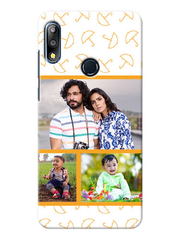 Custom Zenfone Max Pro M2 Personalised Phone Cases: Yellow Pattern Design