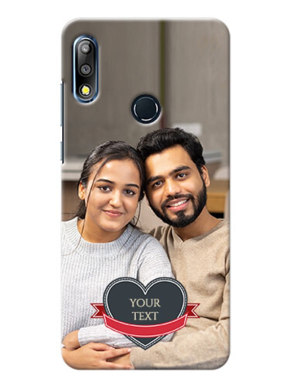 Custom Zenfone Max Pro M2 mobile back covers online: Just Married Couple Design