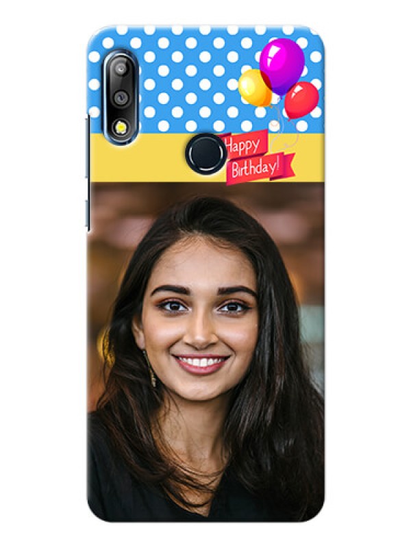 Custom Zenfone Max Pro M2 custom mobile back covers: Happy Birthday Design