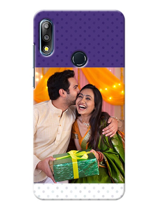 Custom Zenfone Max Pro M2 mobile phone cases: Violet Pattern Design