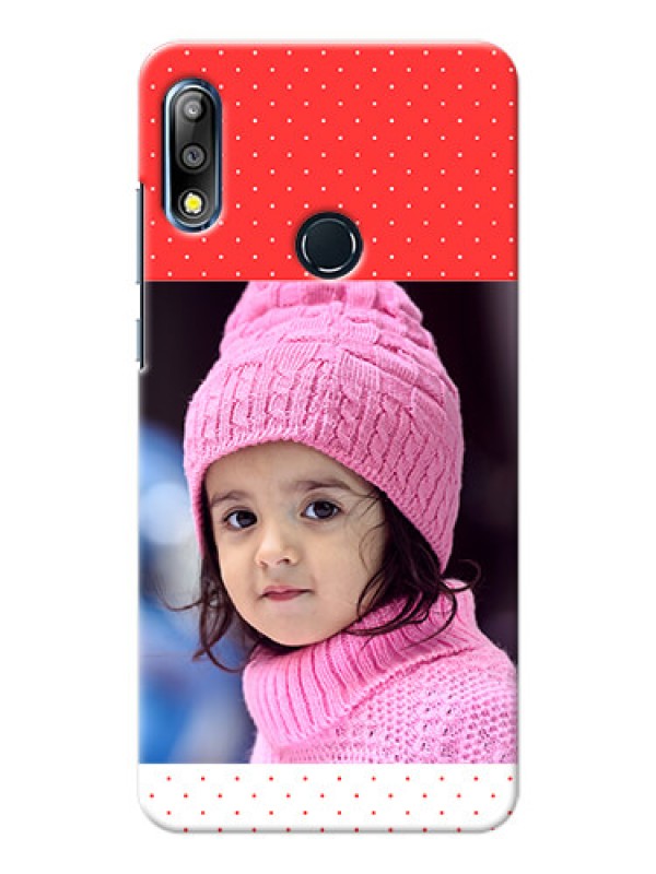 Custom Zenfone Max Pro M2 personalised phone covers: Red Pattern Design