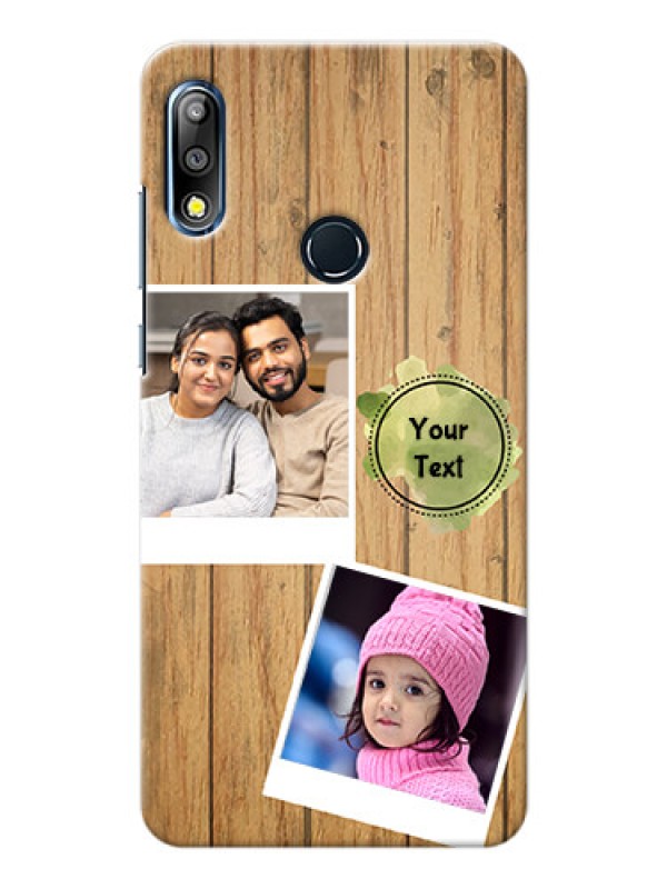 Custom Zenfone Max Pro M2 Custom Mobile Phone Covers: Wooden Texture Design