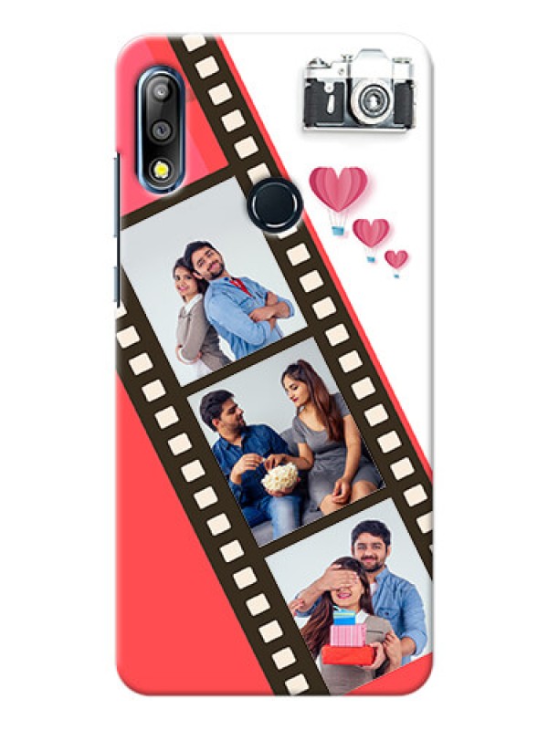 Custom Zenfone Max Pro M2 custom phone covers: 3 Image Holder with Film Reel