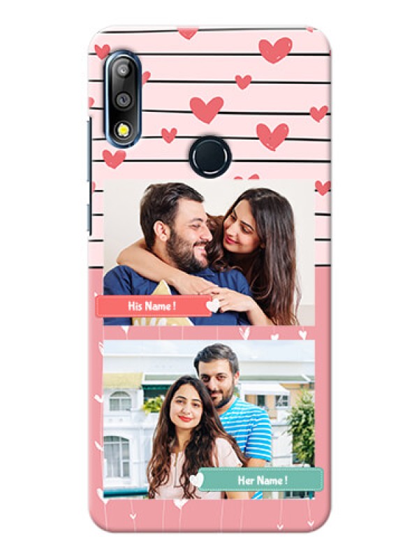 Custom Zenfone Max Pro M2 custom mobile covers: Photo with Heart Design