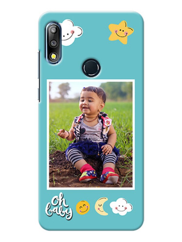Custom Zenfone Max Pro M2 Personalised Phone Cases: Smiley Kids Stars Design