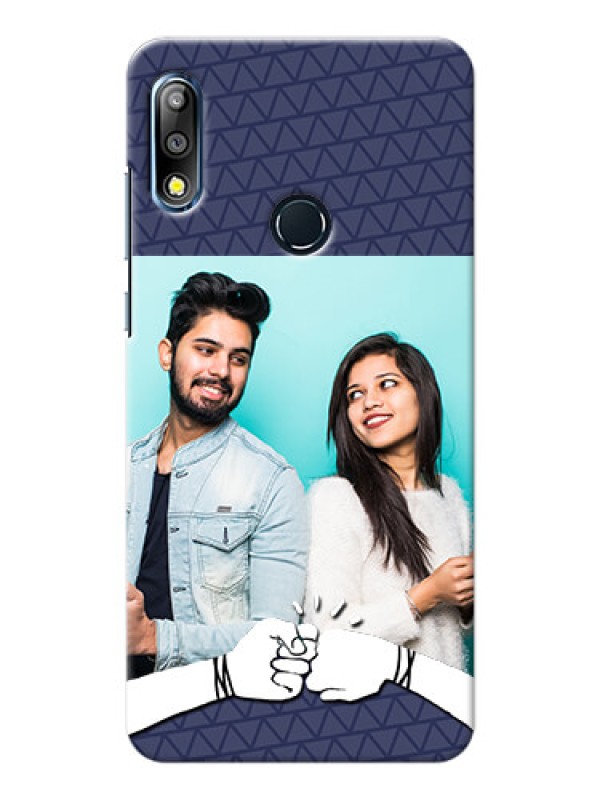 Custom Zenfone Max Pro M2 Mobile Covers Online with Best Friends Design  