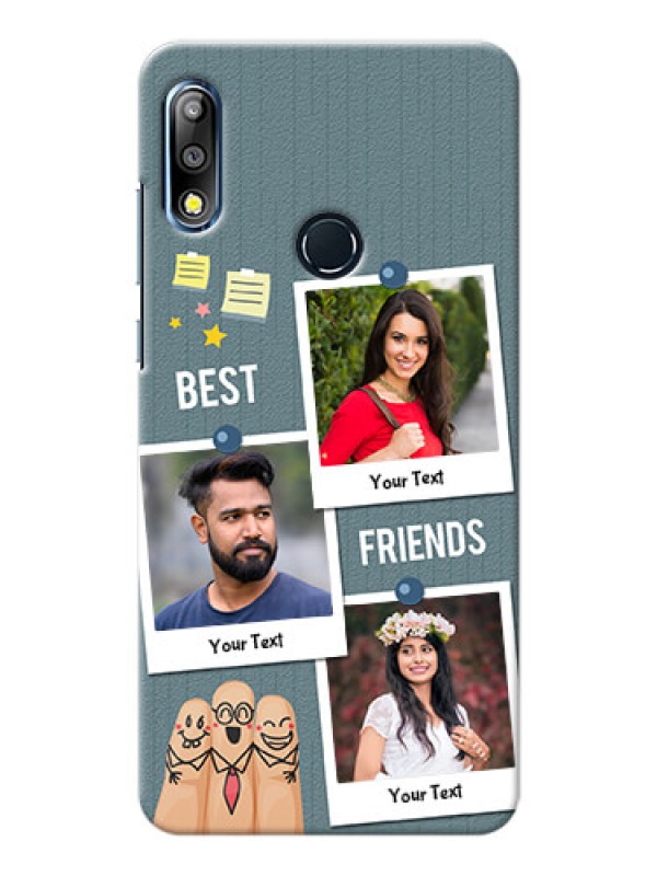 Custom Zenfone Max Pro M2 Mobile Cases: Sticky Frames and Friendship Design