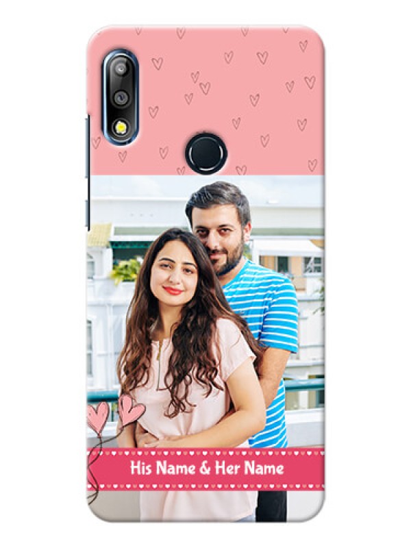 Custom Zenfone Max Pro M2 phone back covers: Love Design Peach Color