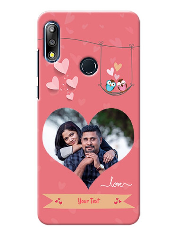 Custom Zenfone Max Pro M2 custom phone covers: Peach Color Love Design 
