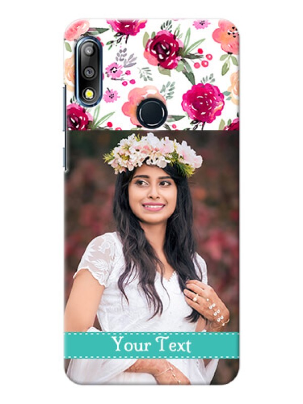 Custom Zenfone Max Pro M2 Personalized Mobile Cases: Watercolor Floral Design