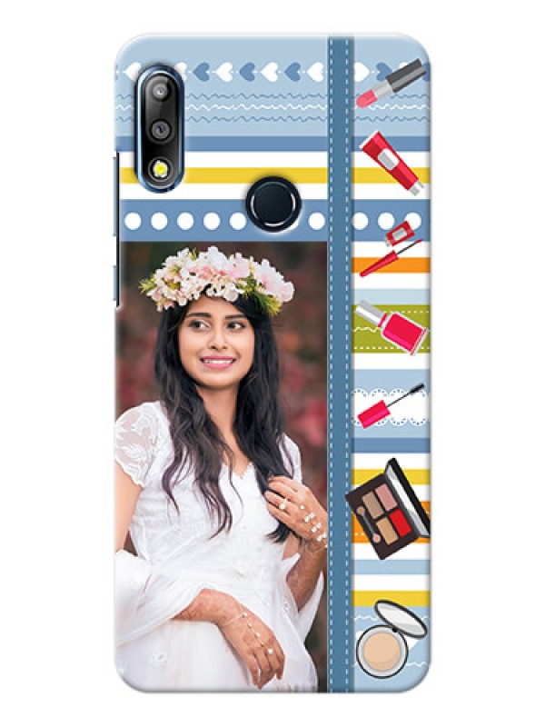 Custom Zenfone Max Pro M2 Personalized Mobile Cases: Makeup Icons Design