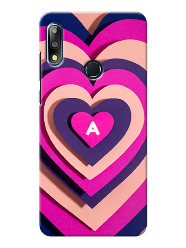 Custom zenfone Max Pro M2 Custom Mobile Case with Cute Heart Pattern Design
