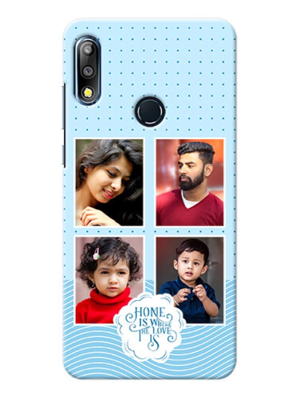 Custom zenfone Max Pro M2 Custom Phone Covers: Cute love quote with 4 pic upload Design