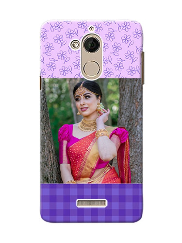 Custom Coolpad Note 5 Floral Design Purple Pattern Mobile Cover Design