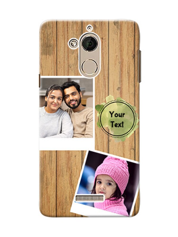 Custom Coolpad Note 5 3 image holder with wooden texture  Design