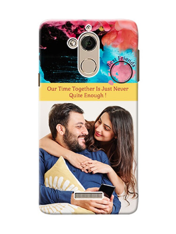 Custom Coolpad Note 5 best friends quote with acrylic painting Design