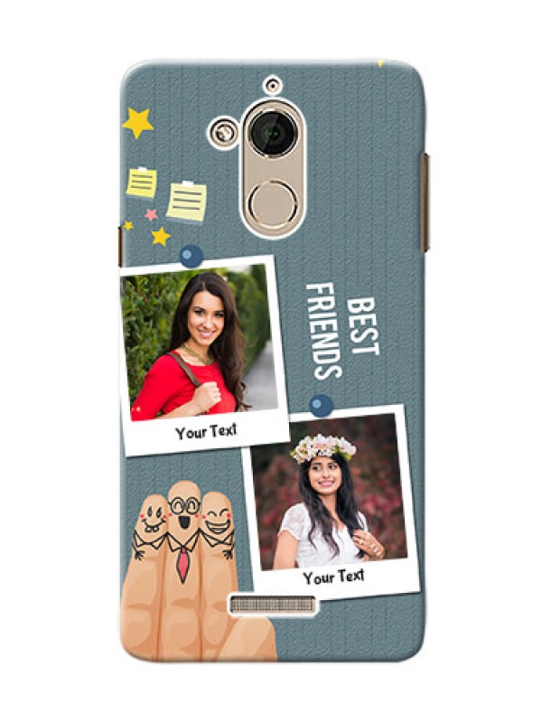 Custom Coolpad Note 5 3 image holder with sticky frames and friendship day wishes Design