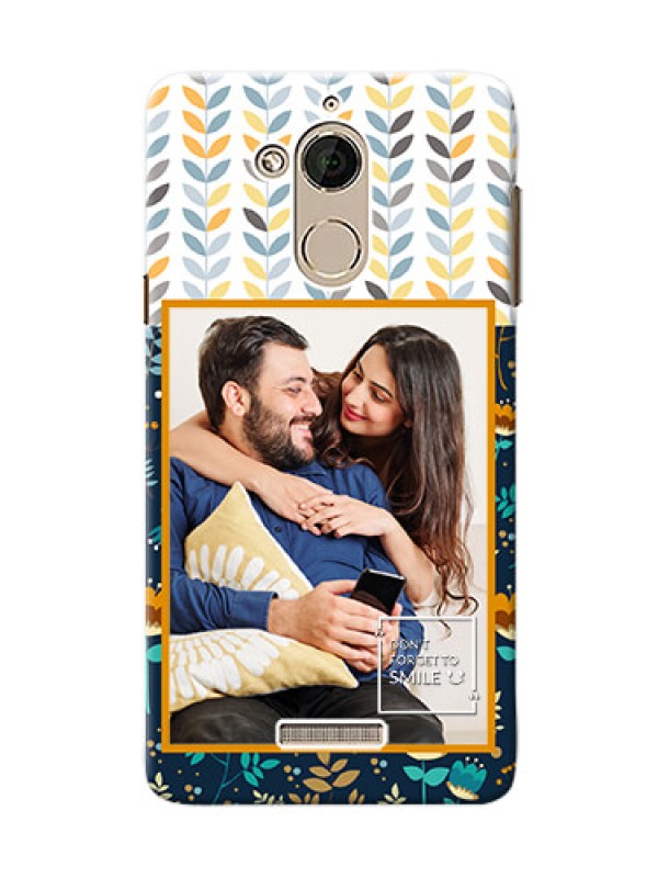 Custom Coolpad Note 5 seamless and floral pattern design with smile quote Design