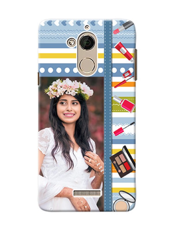 Custom Coolpad Note 5 hand drawn backdrop with makeup icons Design