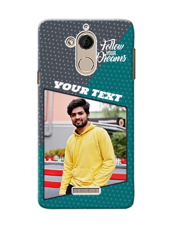 Custom Coolpad Note 5 2 colour background with different patterns and dreams quote Design