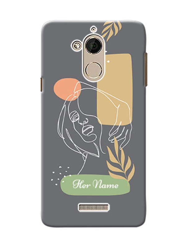 Custom Coolpad Note 5 Phone Back Covers: Gazing Woman line art Design