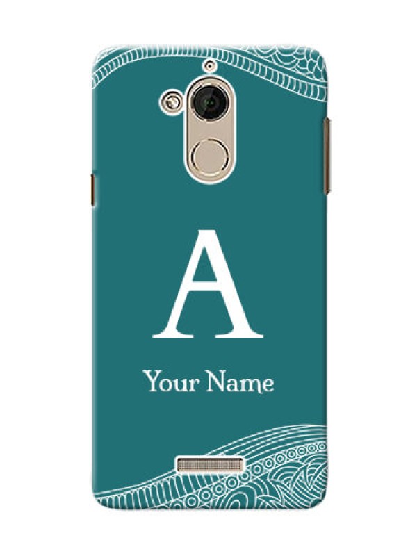 Custom Coolpad Note 5 Mobile Back Covers: line art pattern with custom name Design
